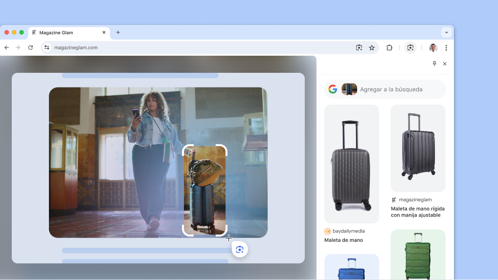 Google Lens en la página de un producto.