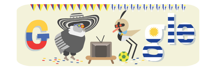 Colombia vs. Uruguay Doodle Google